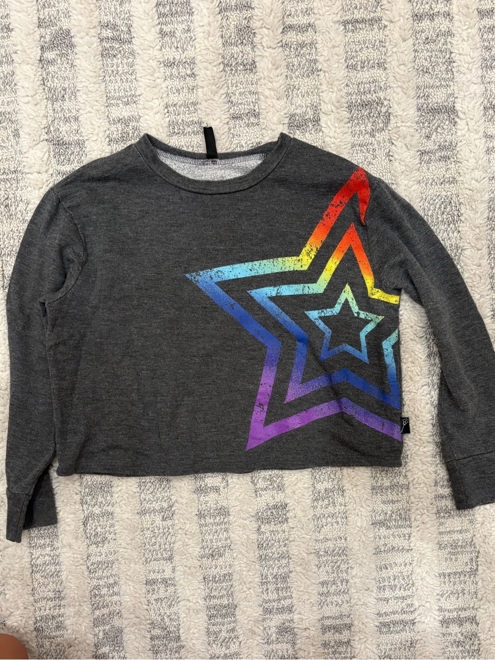 Pixielane Rainbow Star Long-Sleeve Top